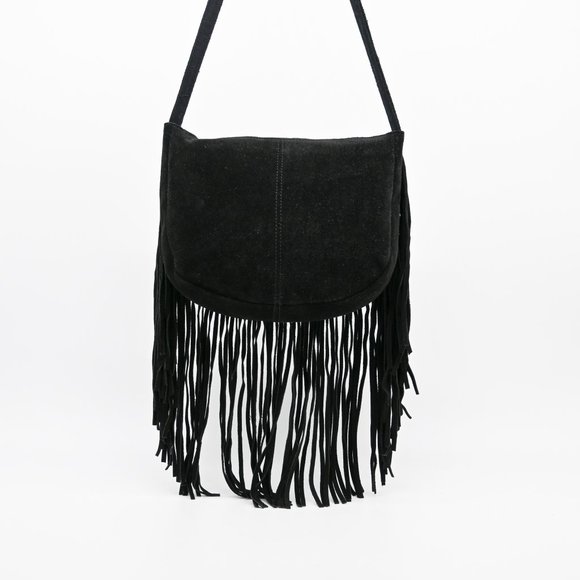 BIG BUDDHA Suede Beaded Embellished Flap Crossbody - Picture 2 of 3